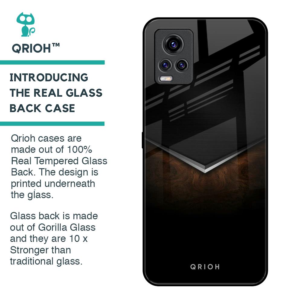 Dark Walnut Glass Case for Vivo V20 Pro