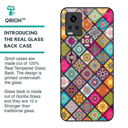 Multicolor Mandala Glass Case for Vivo V20 Pro