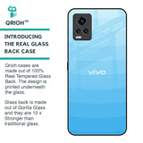 Wavy Blue Pattern Glass Case for Vivo V20 Pro