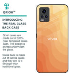 Orange Curve Pattern Glass Case for Vivo V20 Pro