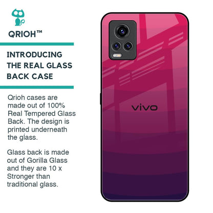 Wavy Pink Pattern Glass Case for Vivo V20 Pro