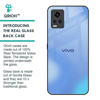 Vibrant Blue Texture Glass Case for Vivo V20 Pro