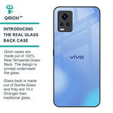 Vibrant Blue Texture Glass Case for Vivo V20 Pro