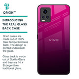 Purple Ombre Pattern Glass Case for Vivo V20 Pro