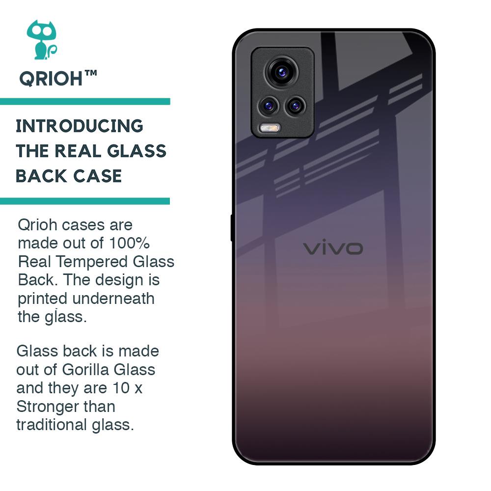 Grey Ombre Glass Case for Vivo V20 Pro
