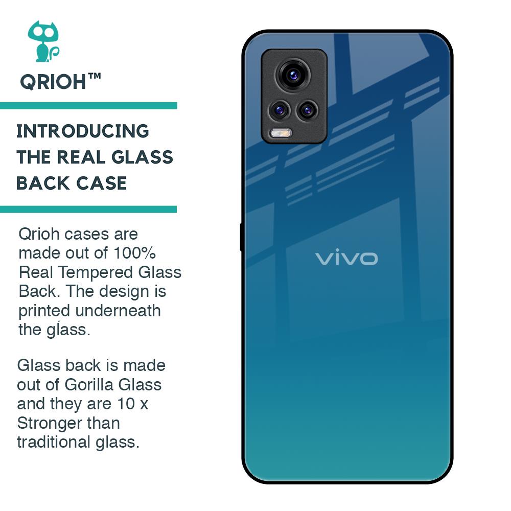 Celestial Blue Glass Case For Vivo V20 Pro