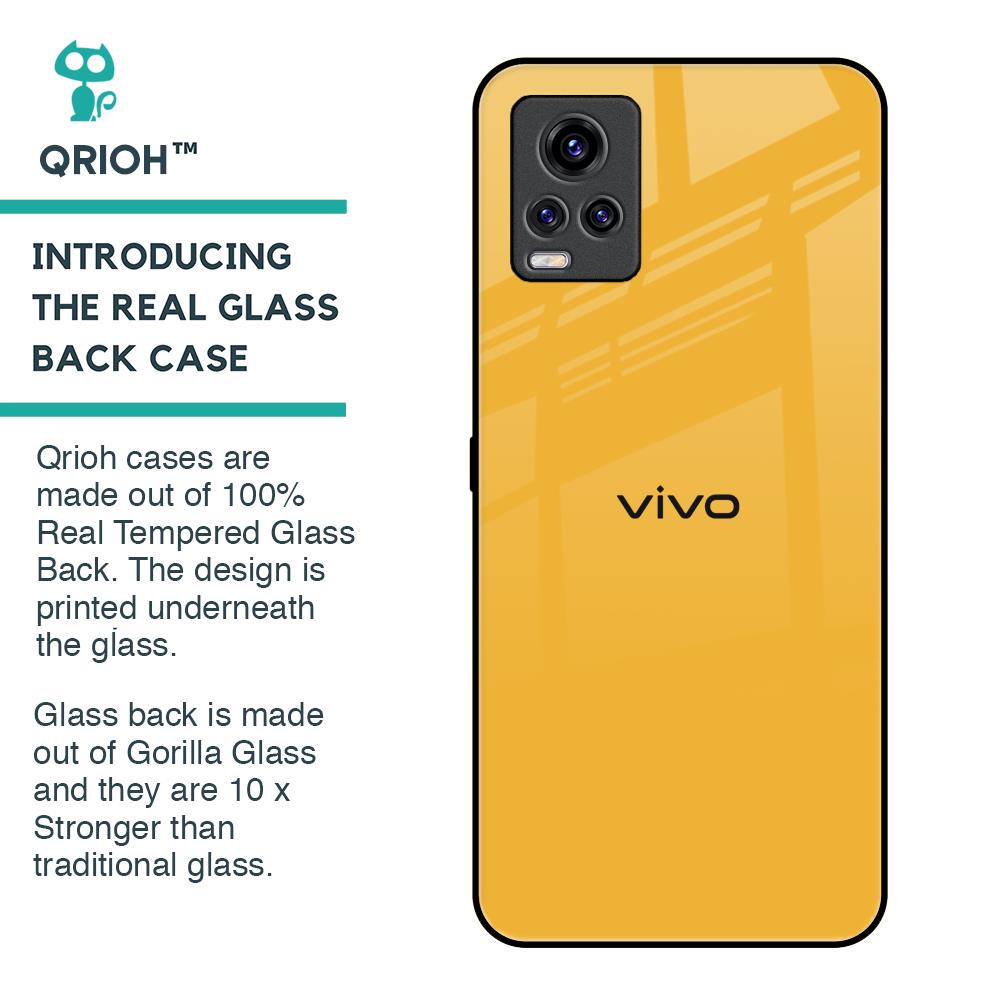 Fluorescent Yellow Glass case for Vivo V20 Pro