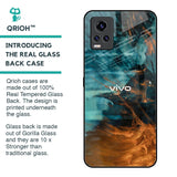 Golden Splash Glass Case for Vivo V20 Pro