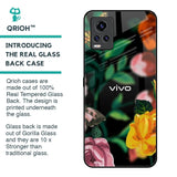 Flowers & Butterfly Glass Case for Vivo V20 Pro