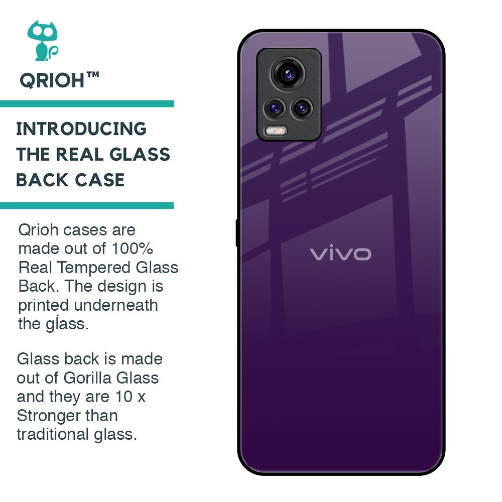 Dark Purple Glass Case for Vivo V20 Pro