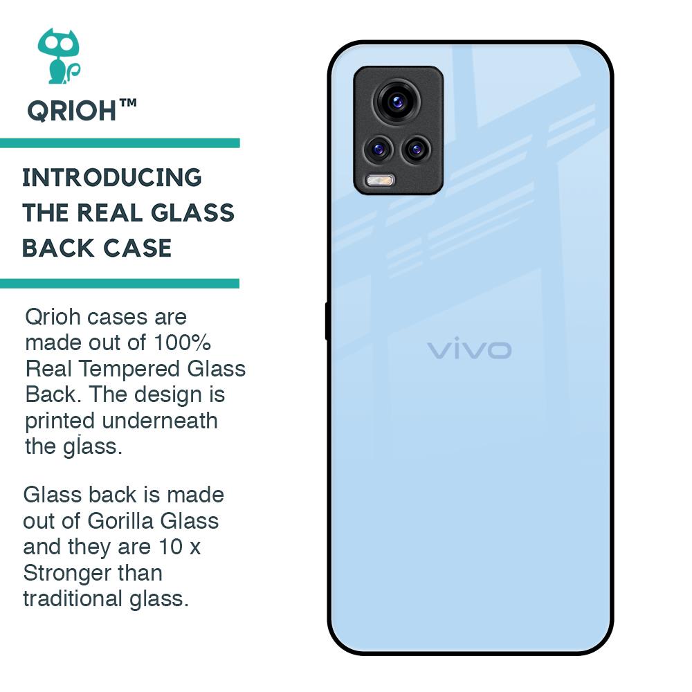 Pastel Sky Blue Glass Case for Vivo V20 Pro