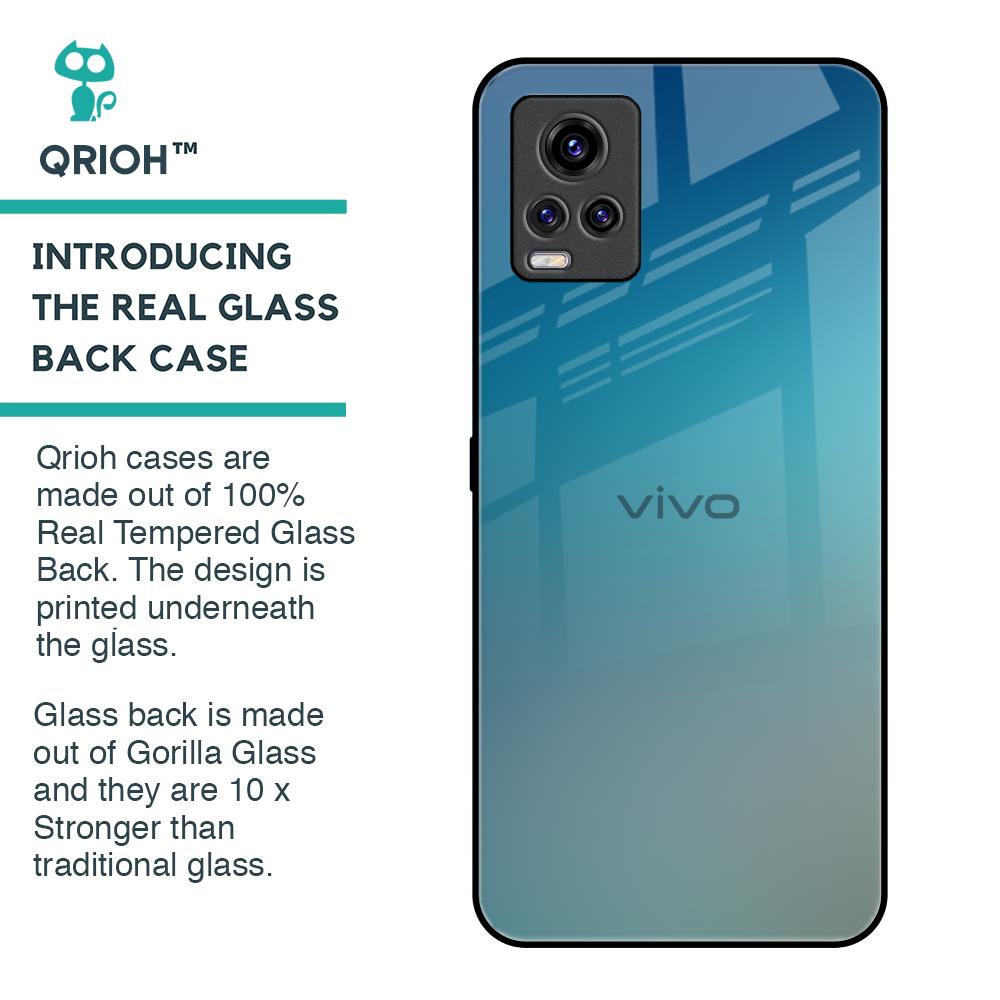 Sea Theme Gradient Glass Case for Vivo V20 Pro