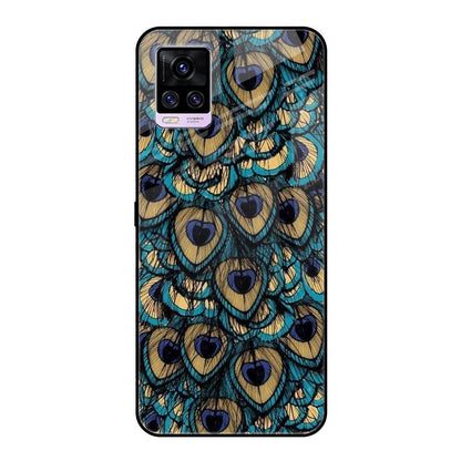 Peacock Feathers Vivo V20 Pro Glass Cases & Covers Online