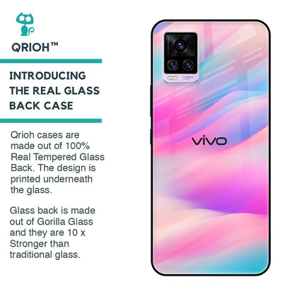 Colorful Waves Glass case for Vivo V20 Pro