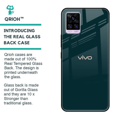 Hunter Green Glass Case For Vivo V20 Pro