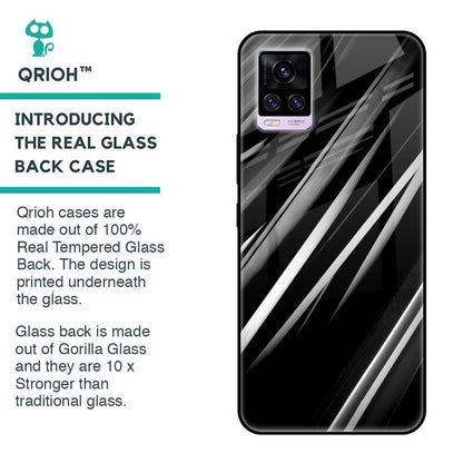 Black & Grey Gradient Glass Case For Vivo V20 Pro