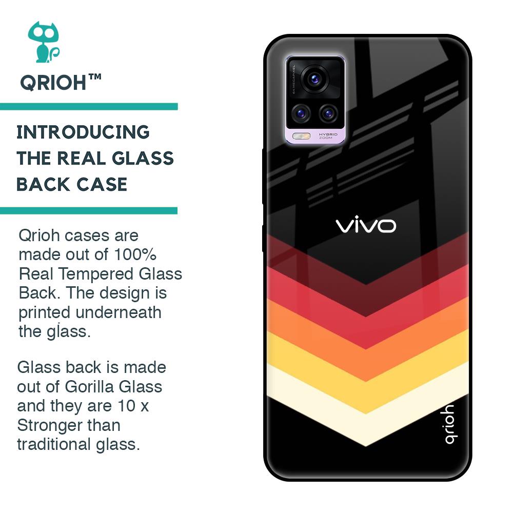 Abstract Arrow Pattern Glass Case For Vivo V20 Pro