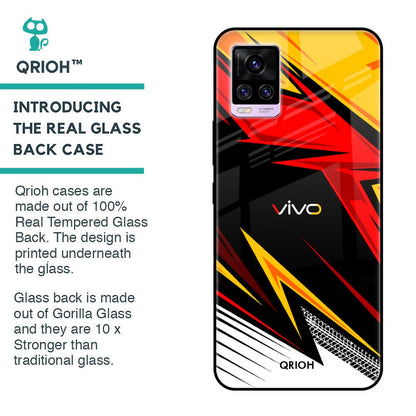 Race Jersey Pattern Glass Case For Vivo V20 Pro
