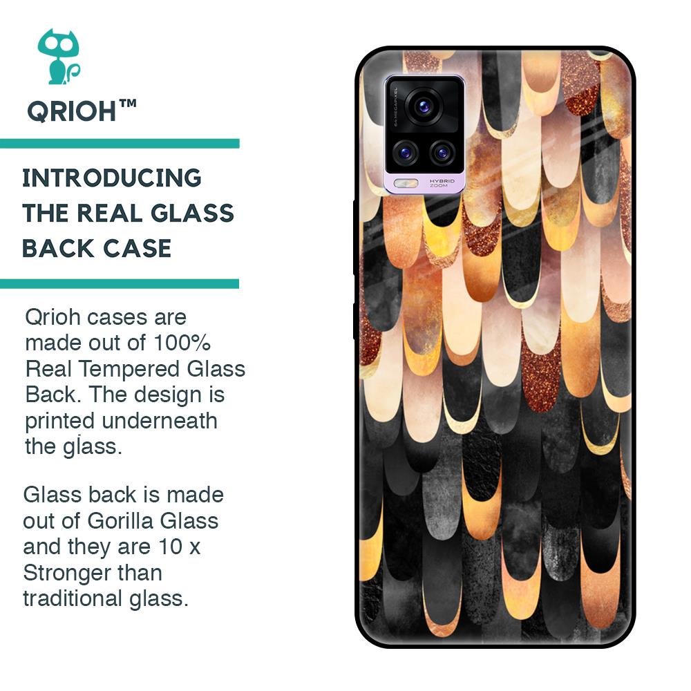 Bronze Abstract Glass Case for Vivo V20 Pro