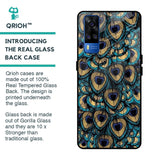 Peacock Feathers Glass case for Vivo Y51 2020