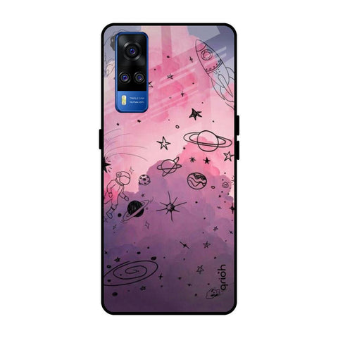 Space Doodles Vivo Y51 2020 Glass Back Cover Online