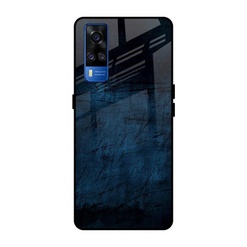 Dark Blue Grunge Vivo Y51 2020 Glass Back Cover Online