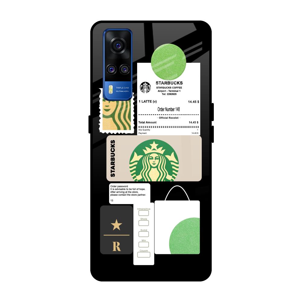 Coffee Latte Vivo Y51 2020 Glass Back Cover Online