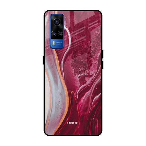 Crimson Ruby Vivo Y51 2020 Glass Back Cover Online