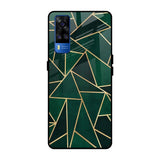 Abstract Green Vivo Y51 2020 Glass Back Cover Online