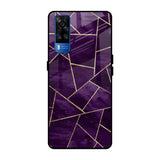 Geometric Purple Vivo Y51 2020 Glass Back Cover Online