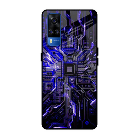 Techno Color Pattern Vivo Y51 2020 Glass Back Cover Online