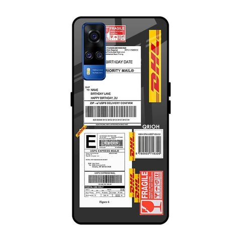 Cool Barcode Label Vivo Y51 2020 Glass Back Cover Online