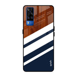 Bold Stripes Vivo Y51 2020 Glass Back Cover Online