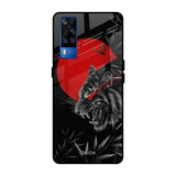 Red Moon Tiger Vivo Y51 2020 Glass Back Cover Online