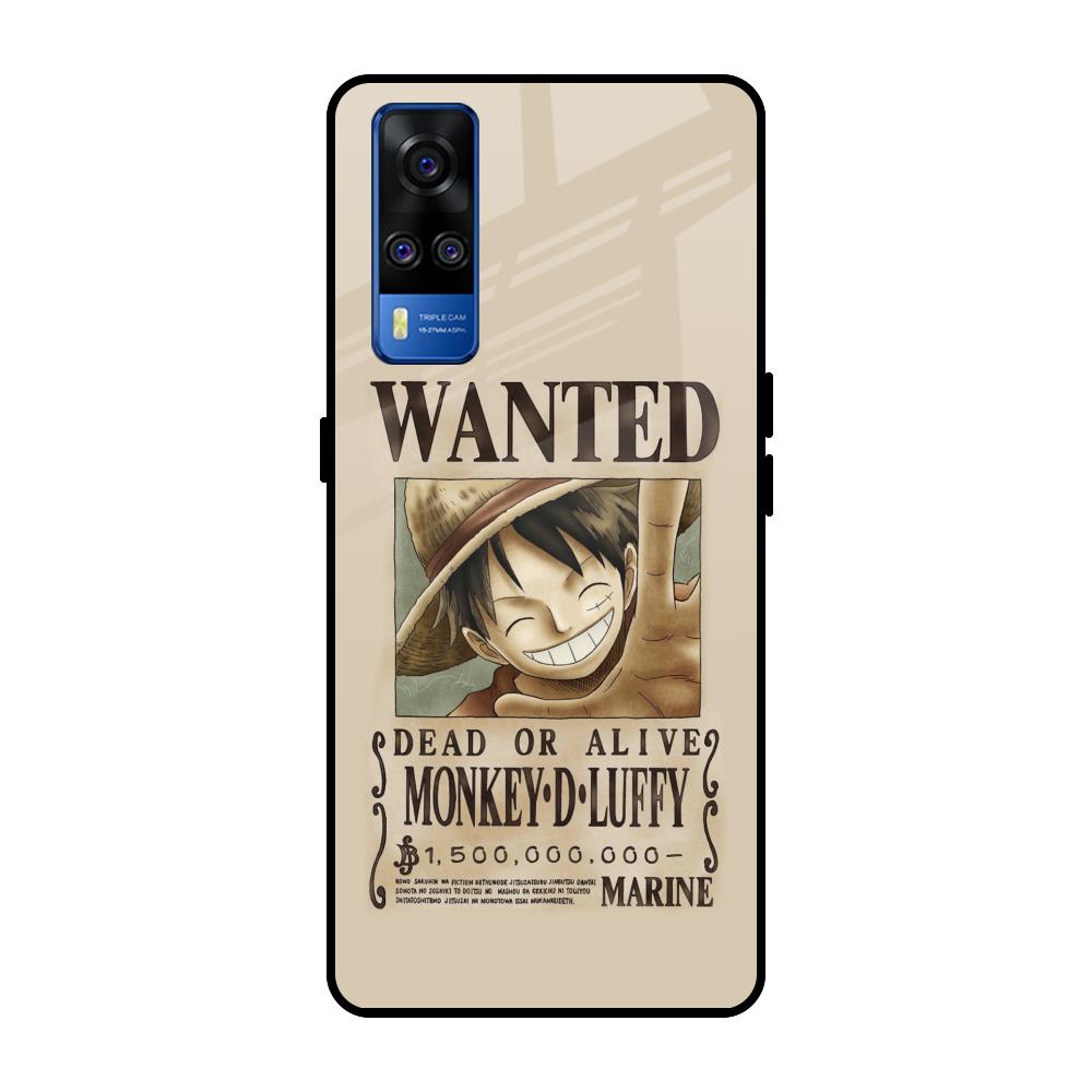 Luffy Wanted Vivo Y51 2020 Glass Back Cover Online