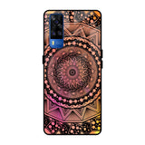 Floral Mandala Vivo Y51 2020 Glass Back Cover Online