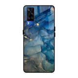 Blue Cool Marble Vivo Y51 2020 Glass Back Cover Online