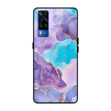 Alcohol ink Marble Vivo Y51 2020 Glass Back Cover Online