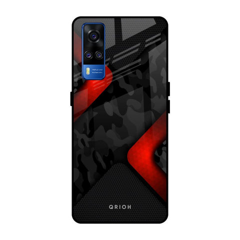 Modern Camo Abstract Vivo Y51 2020 Glass Back Cover Online