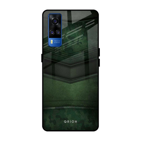 Green Leather Vivo Y51 2020 Glass Back Cover Online
