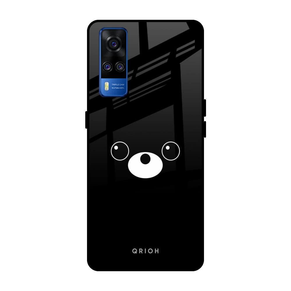 Cute Bear Vivo Y51 2020 Glass Back Cover Online