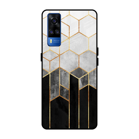 Tricolor Pattern Vivo Y51 2020 Glass Back Cover Online