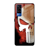 Red Skull Vivo Y51 2020 Glass Back Cover Online