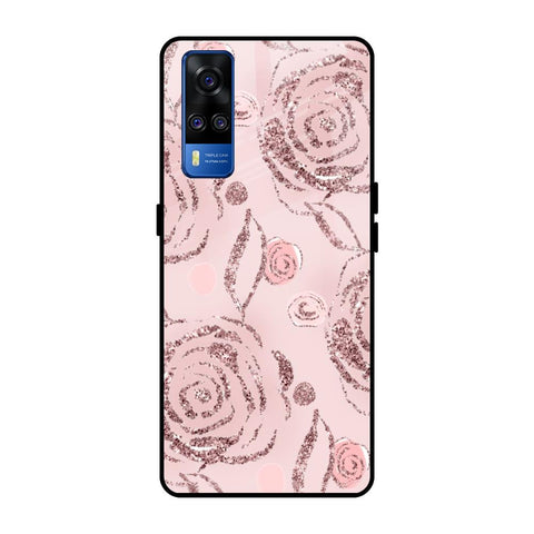 Shimmer Roses Vivo Y51 2020 Glass Cases & Covers Online
