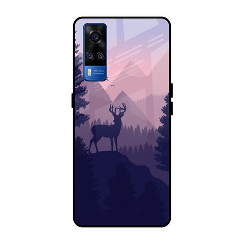 Deer In Night Vivo Y51 2020 Glass Cases & Covers Online