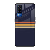 Tricolor Stripes Vivo Y51 2020 Glass Cases & Covers Online