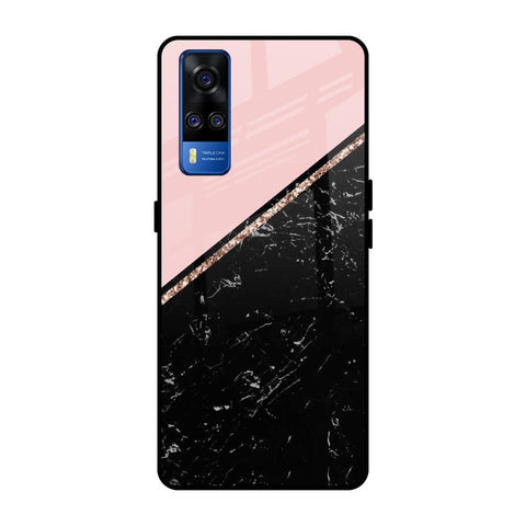 Marble Texture Pink Vivo Y51 2020 Glass Cases & Covers Online