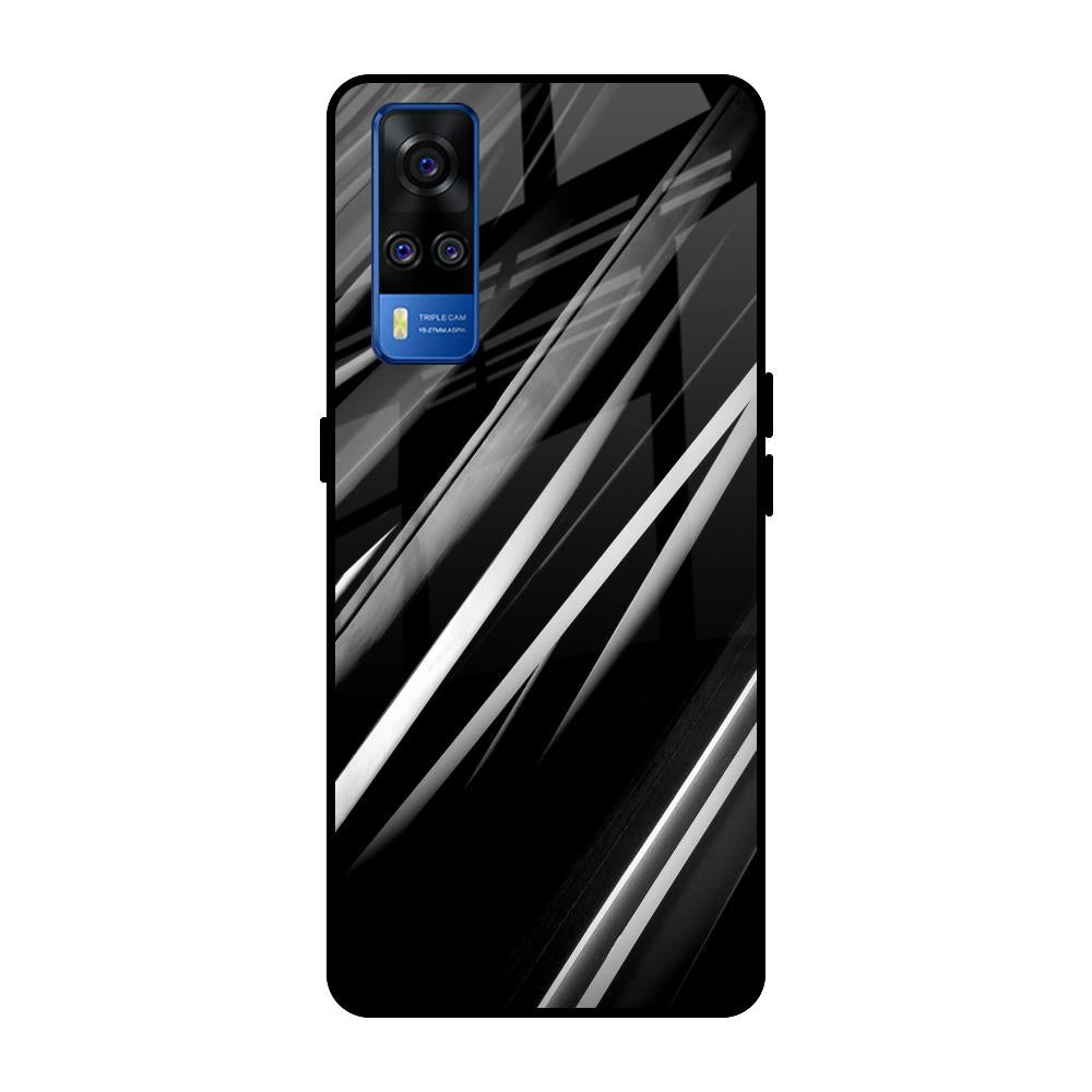 Black & Grey Gradient Vivo Y51 2020 Glass Cases & Covers Online