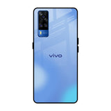 Vibrant Blue Texture Vivo Y51 2020 Glass Back Cover Online