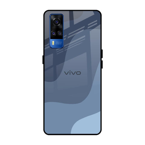 Navy Blue Ombre Vivo Y51 2020 Glass Back Cover Online
